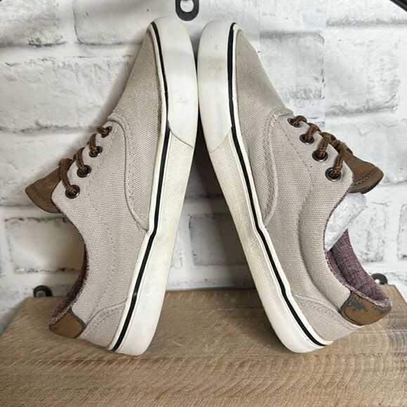 Maui and Sons Canvas Lace Up Sneakers Size 1 Surf Beach - Picture 6 of 8